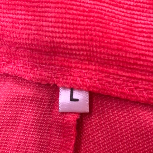 CORDUROY PINK BAGGY HIGH WAIST PANTS - Picture 8 of 9